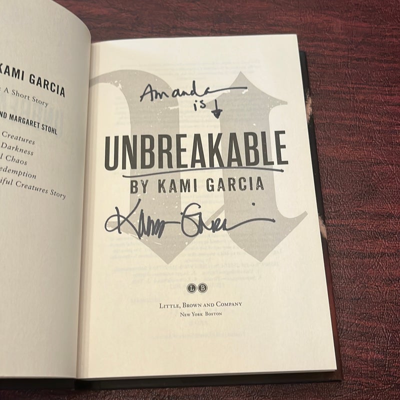 SIGNED Unbreakable