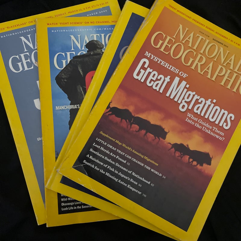 National geographic magazines 