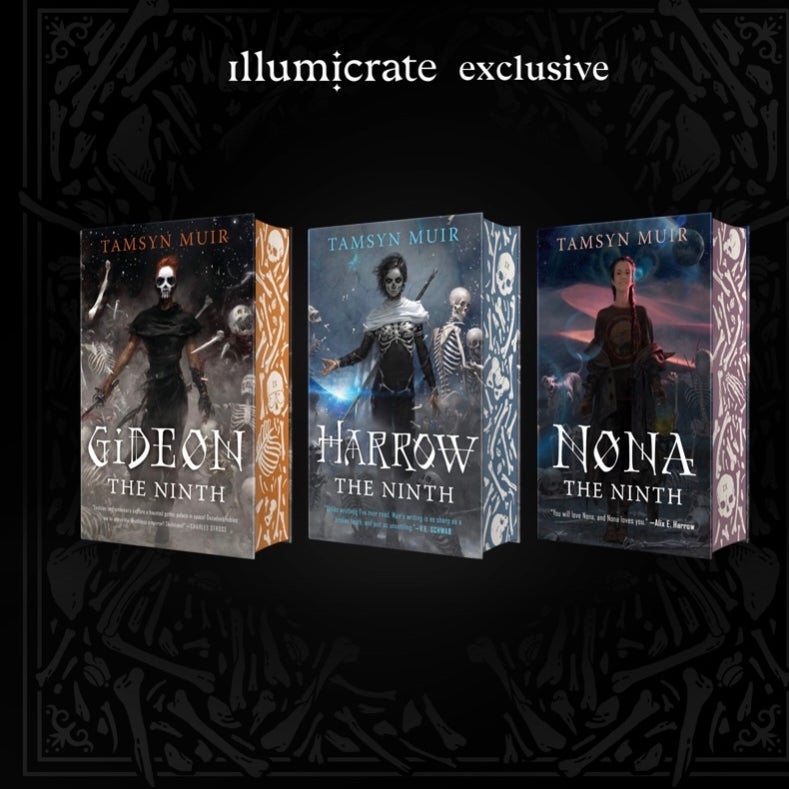 Illumicrate - Locked tomb series - Gideon, Harrow, and Nona the Ninth