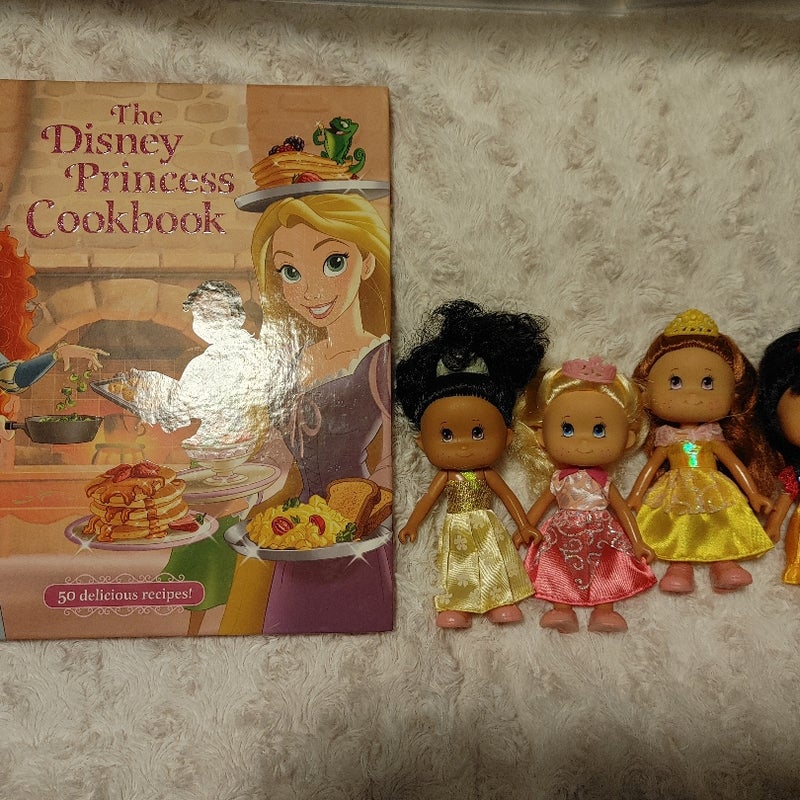 The Disney Princess Cookbook with dolls