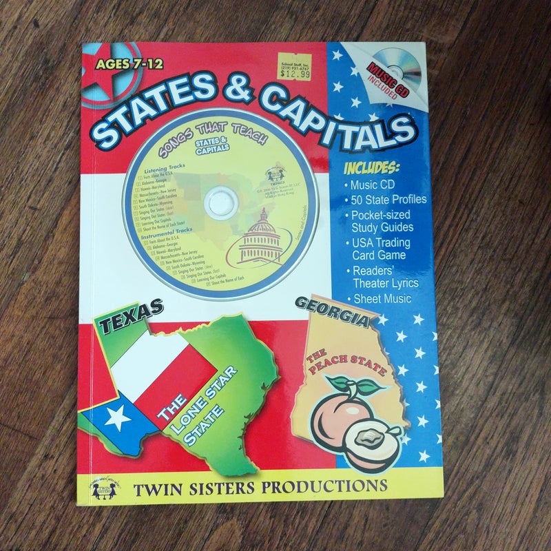 States and Capitals Workbook and Music CD