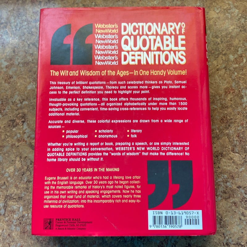 Webster's New World Dictionary of Quotable Definitions