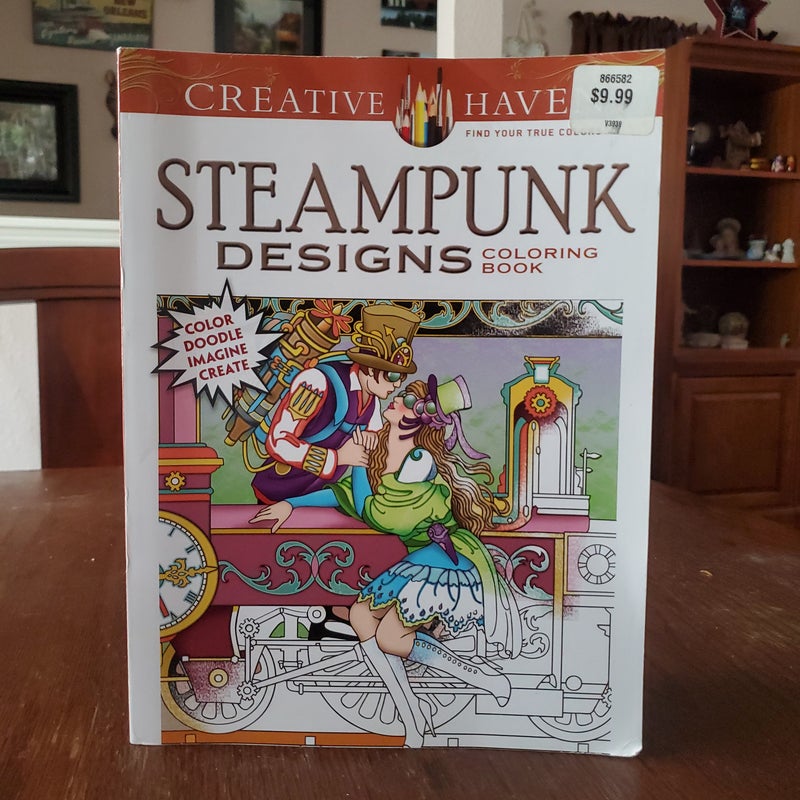 COSTCO Creative Haven STEAMPUNK DESIGNS Coloring Book