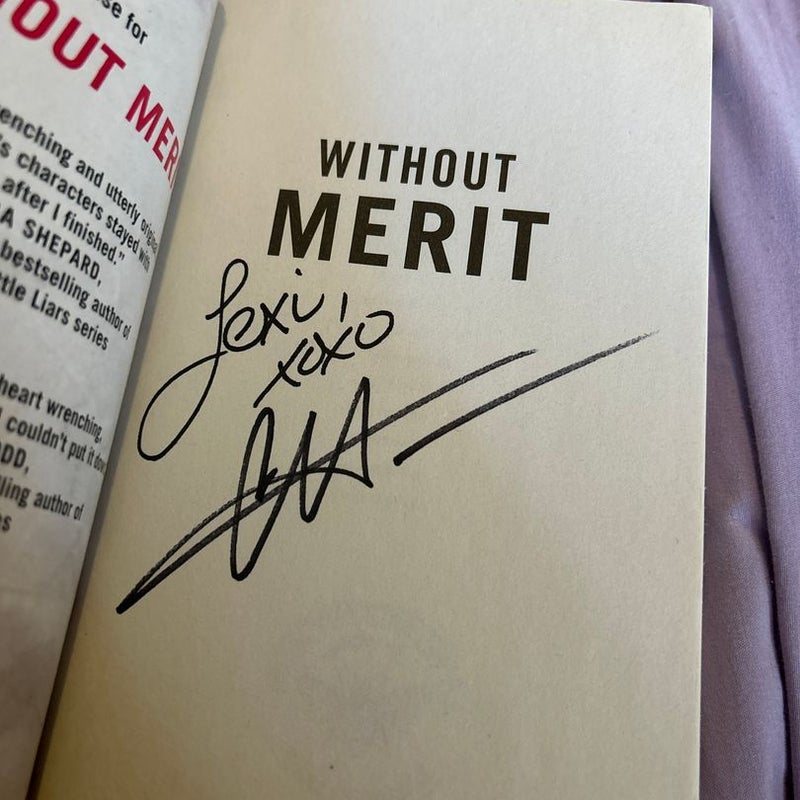 Without Merit SIGNED but personalized 