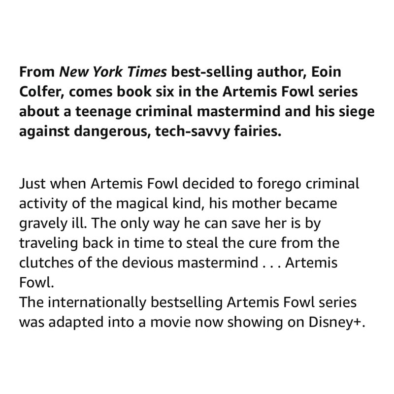 Artemis Fowl the Time Paradox
