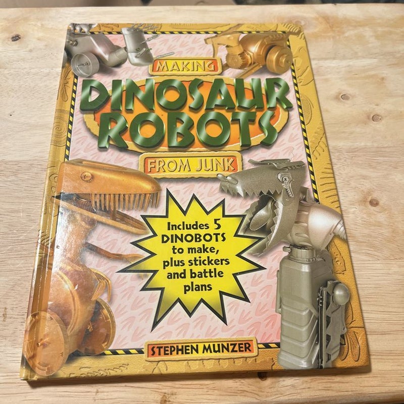 Making dinosaur robots from junk