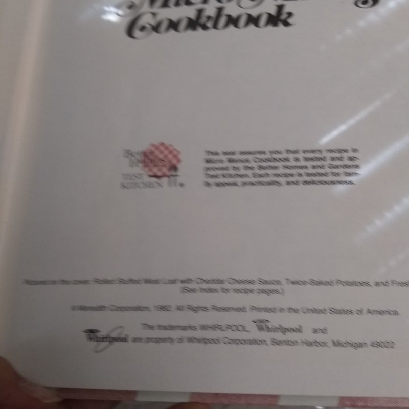 Whirlpool Micro Menus Cookbook 