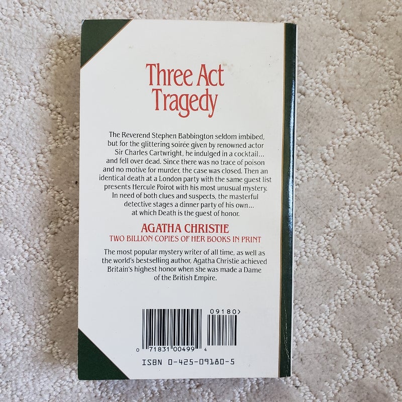 Three Act Tragedy (Berkley Edition, 1984)