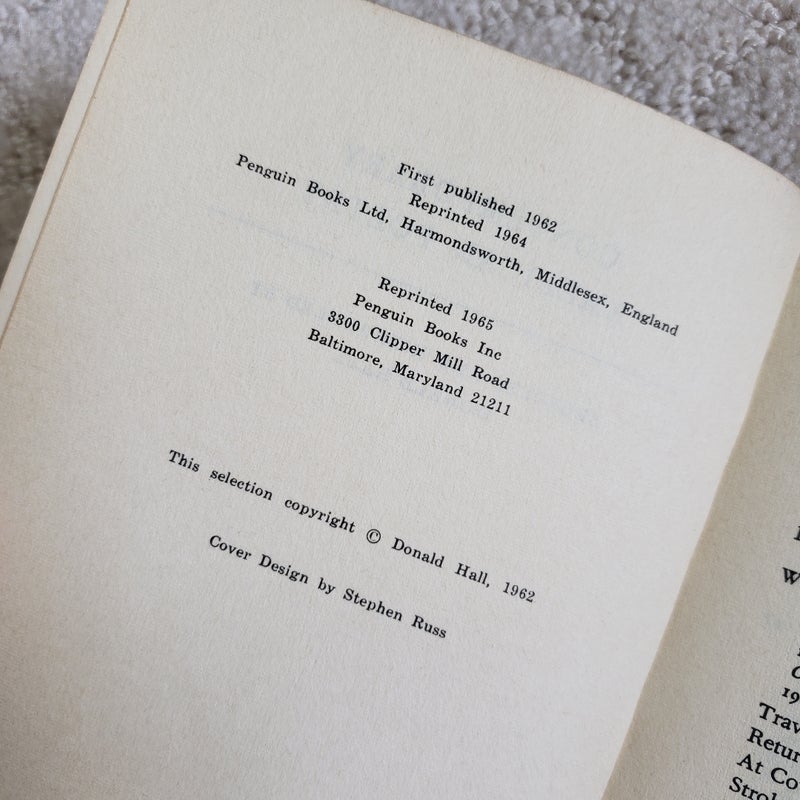 Contemporary American Poetry (Penguin Books, 1965)