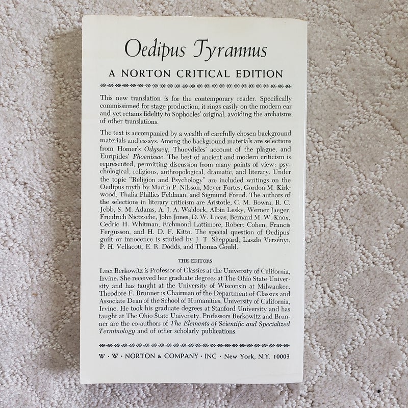 Oedipus Tyrannus (Norton Critical Edition, 1970)