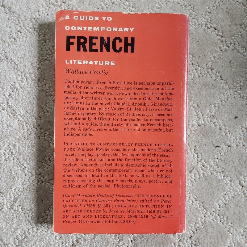 A Guide to Contemporary French Literature from Valery to Sartre (1st Printing, 1957)