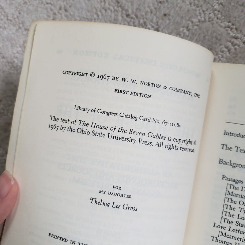 House of the Seven Gables (1st Norton Critical Edition, 1967)