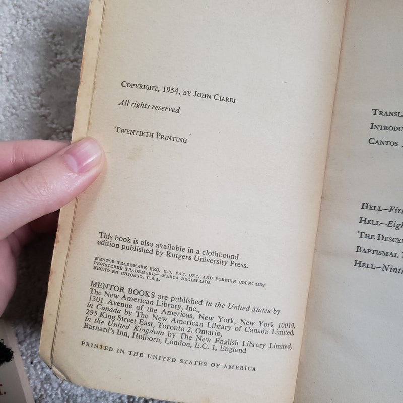 The Inferno (20th Mentor Classic Printing) The Divine Comedy book 1