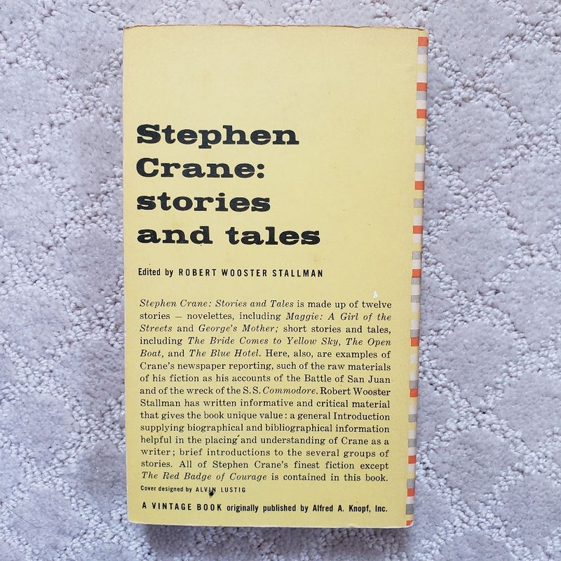 Stephen Crane: Stories and Tales (4th Vintage Edition Printing, 1959)