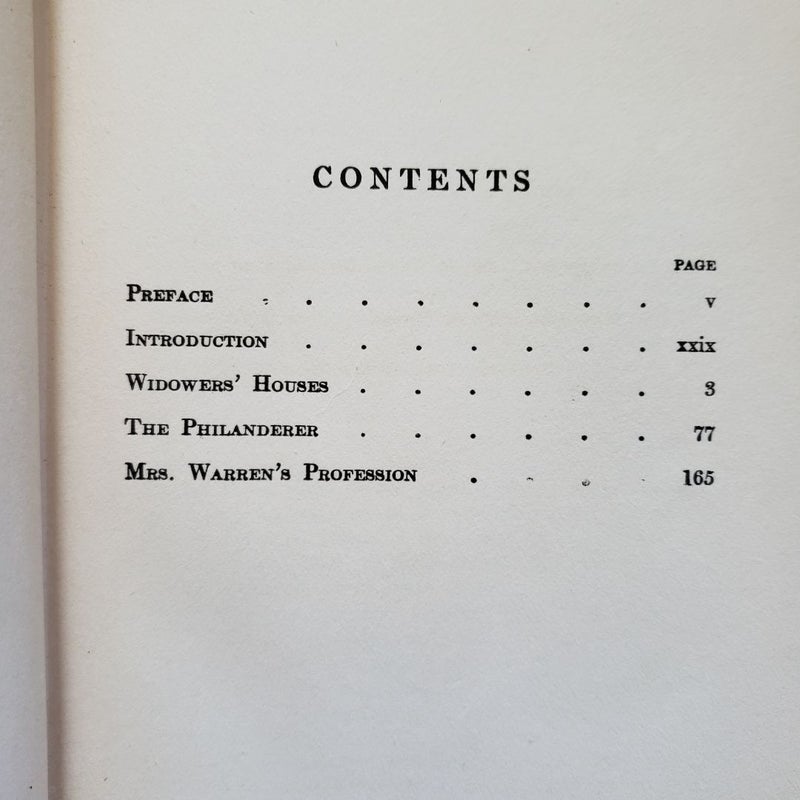Plays : Pleasant and Unpleasant (1912)