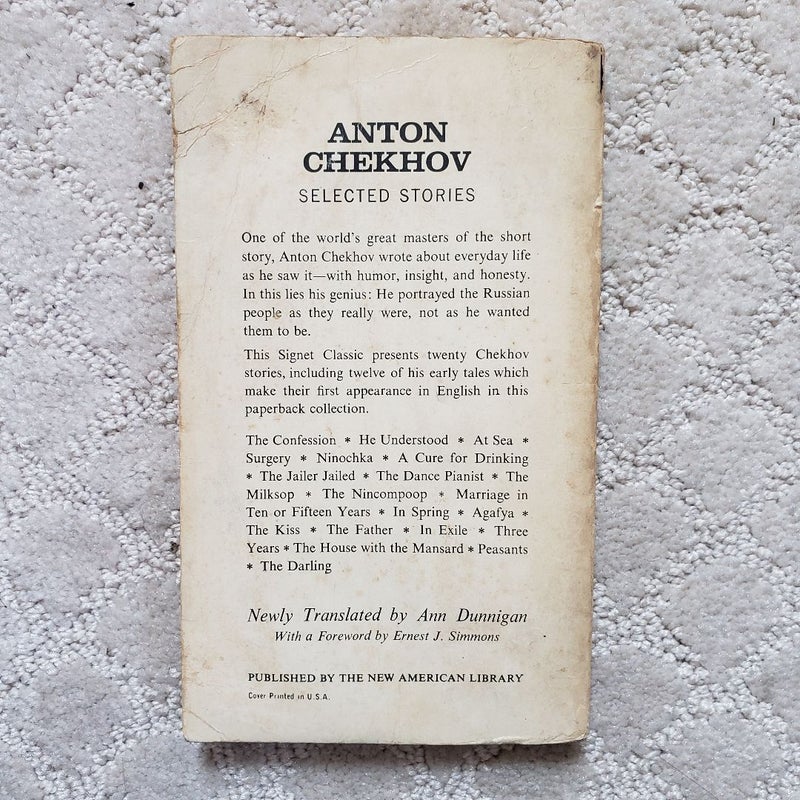 Anton Chekov : Selected Stories (4th Signet Printing, 1960)