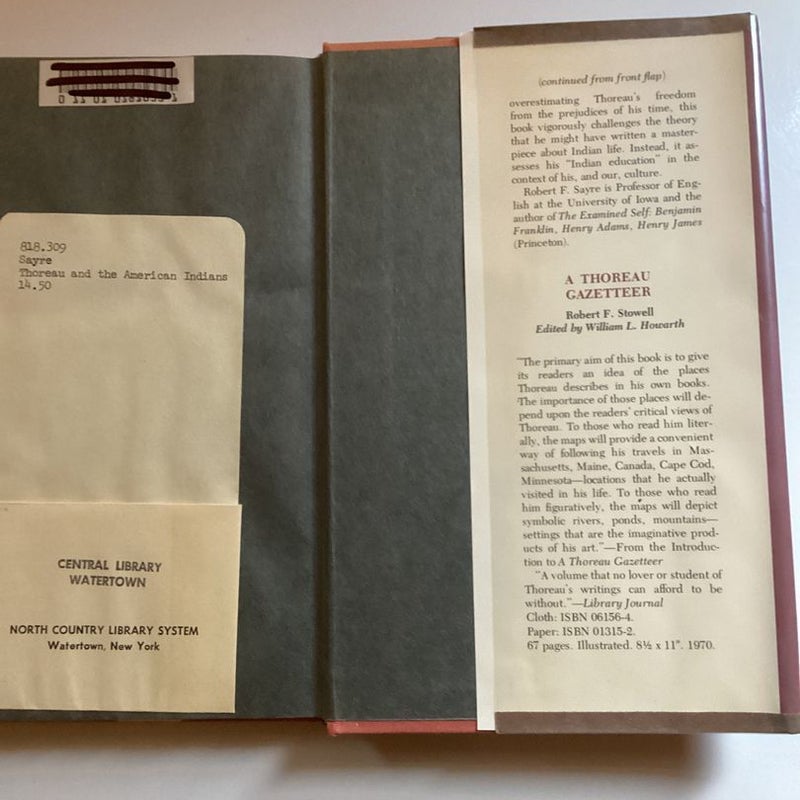 Thoreau and the American Indians