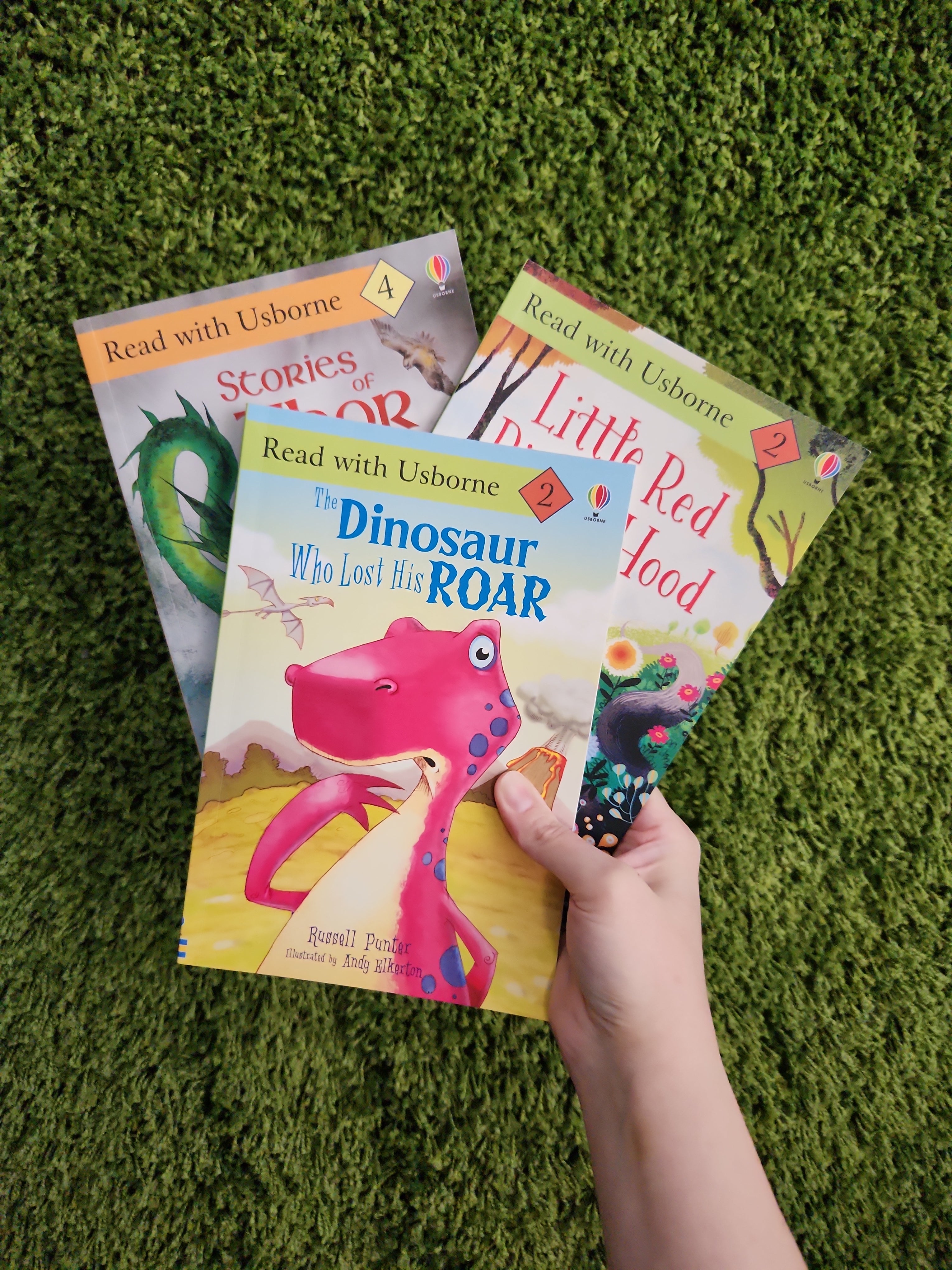 Reading with Usborne Bundle: The Dinosaur Who Lost His Roar; Little Red Riding Hood; Stories of Thor