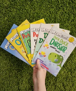 I Can Read Bundle: Otter – Oh, No, Bath Time!; Otter – The Best Job Ever!; Pete the Cat – Too Cool for School; Pete the Cat – Pete’s Big Lunch; Digger the Dinosaur and the Cake Mistake; Duck, Duck, Dinosaur – Bubble Blast