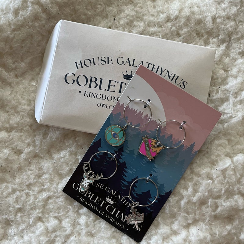 OwlCrate Exclusive Throne of Glass Drink Charms