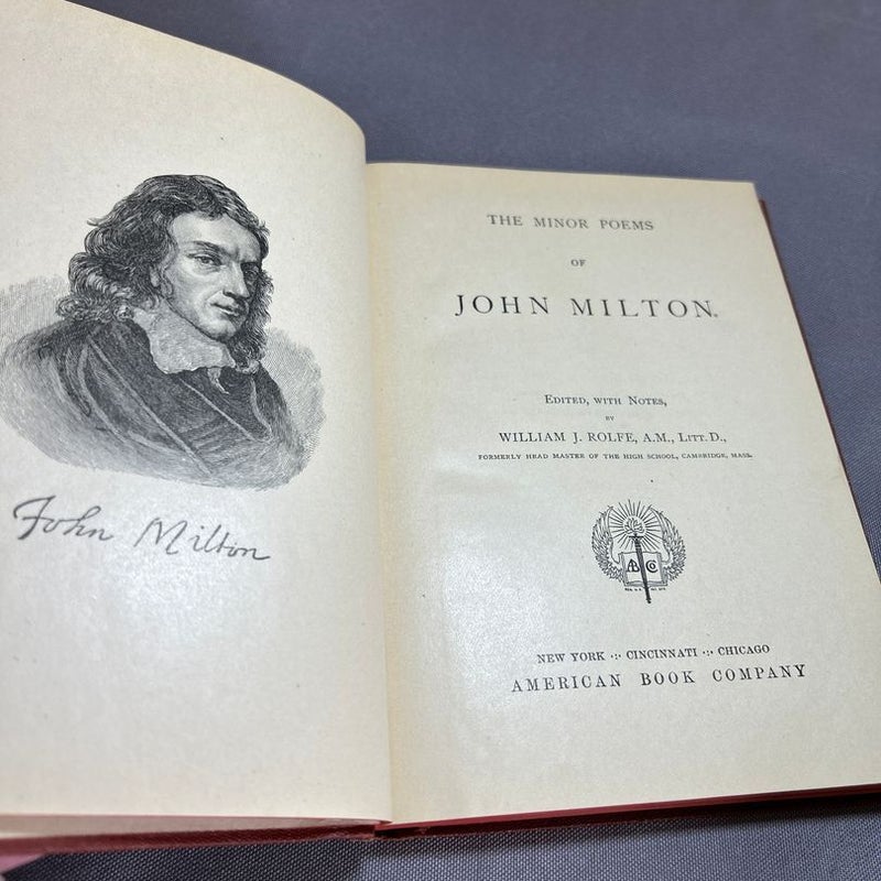 The Minor Poems of John Milton 