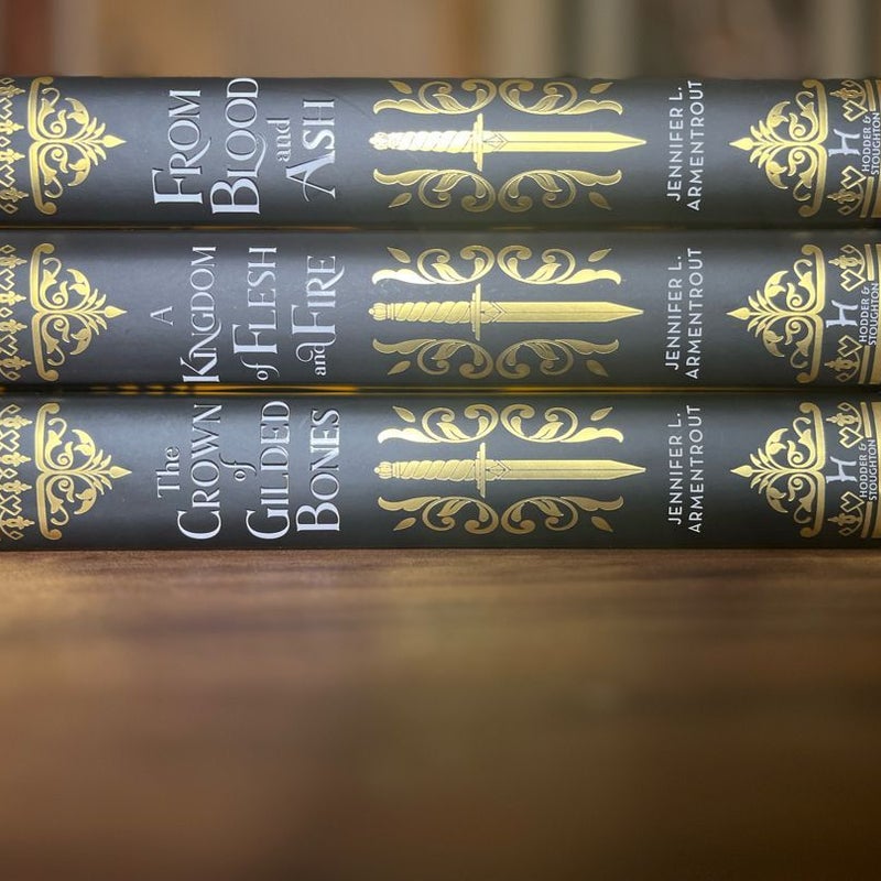 Fairyloot editions of the From Blood and Ash series by Jennifer L Armentrout