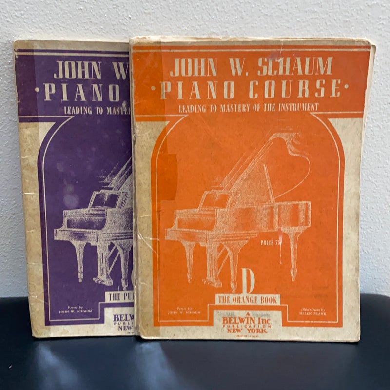 2 John W. Schaum Piano Course Books