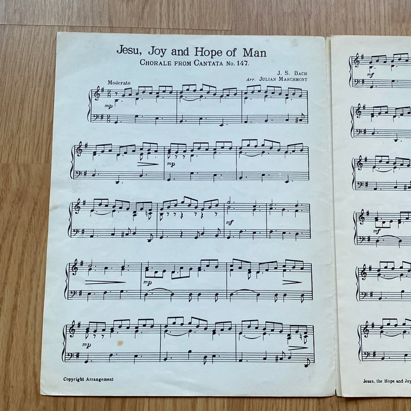 Chorale from catamaran no. 147 jesu-joy and hope of man