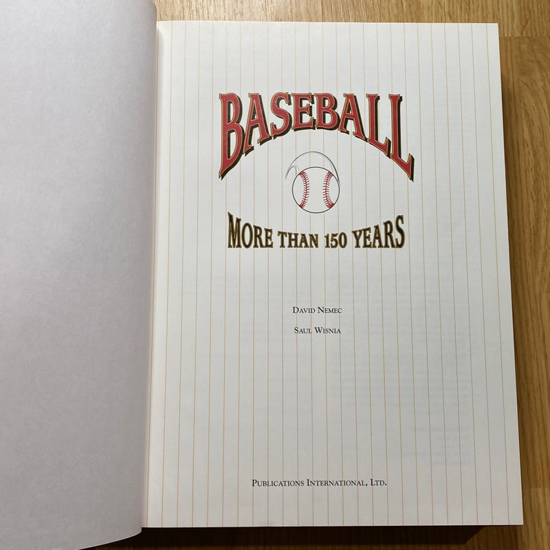 Baseball: More than 150 years