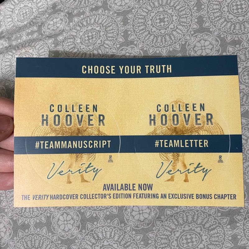 Colleen Hoover Verity laptop stickers