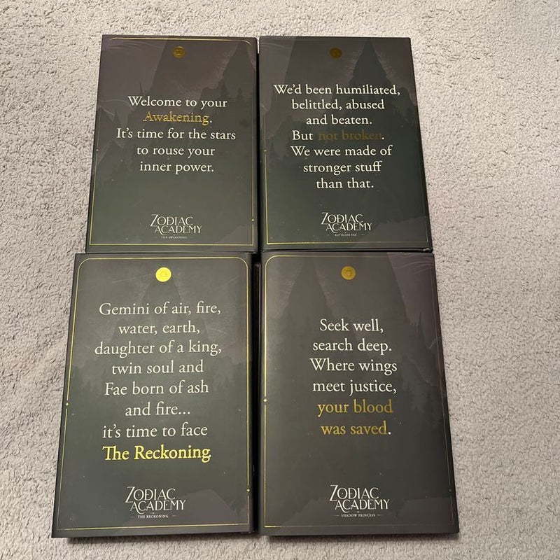 Zodiac Academy Bookish Box 1-4 with Shelf Silhouette by Caroline Peckham, Susanne Valenti, Hardcover | Pangobooks Zodiac Academy Bookish Box 1-4 with Shelf Silhouette by Caroline Peckham, Susanne Valenti, Hardcover | Pangobooks