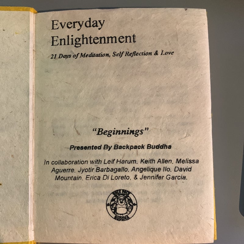  Everyday Enlightenment - beginnings 