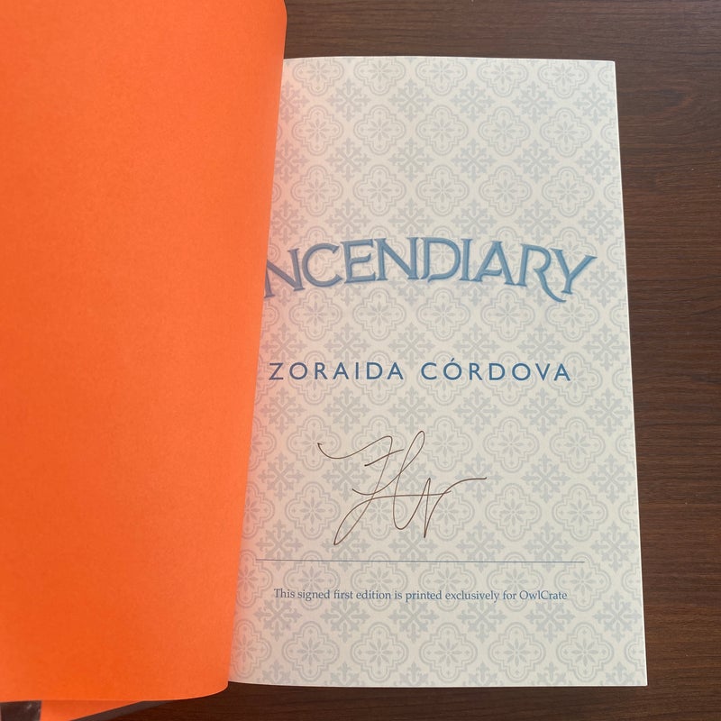 Incendiary *Signed* *Owlcrate*