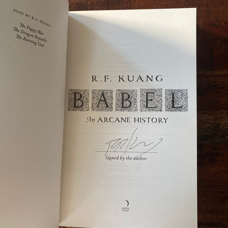 Babel *Waterstones* *Signed*