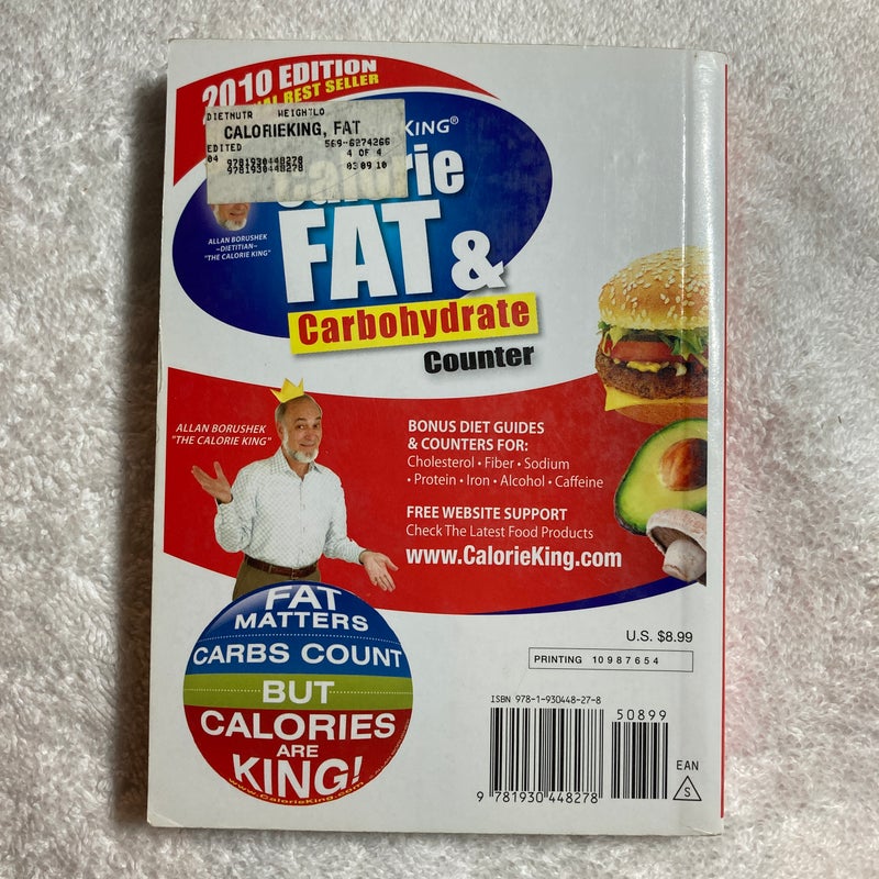 The CalorieKing Calorie, Fat and Carbohydrate Counter 2010 #10