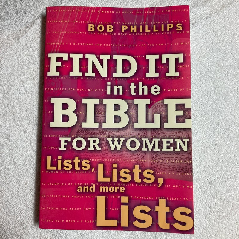 Find It in the Bible for Women