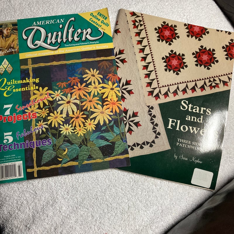 2 Quilting books: American Quilter & Stars and Flowers #15