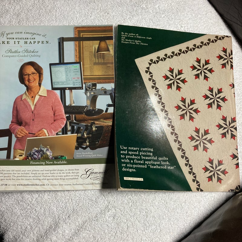2 Quilting books: American Quilter & Stars and Flowers #15