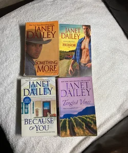 4 Janet Dailey Romance Novels: Honor, Something More, Tangled Vines and Because of You #37