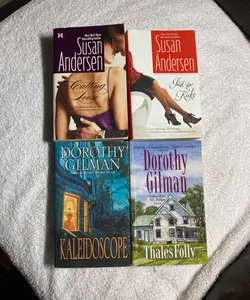 4 romance novels: Just For Kicks, Cutting Loose, Kaleidoscope, and Thales Folly #37