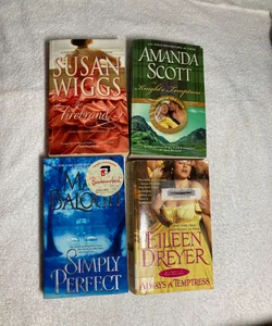 4 Romance Novels: The Firebrand, The Knight’s Temptrest, Simply Perfect & Always A Temptress #42