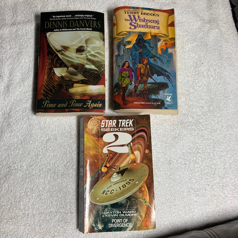 3 Fantasy Novels: Star Trek Seekers 2, Time &Time Again, and The Wishsong of Shanhara #46