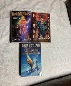 3 SciFi Novels: Accidental Goddess, Final Crisis & Children of the Mind #47