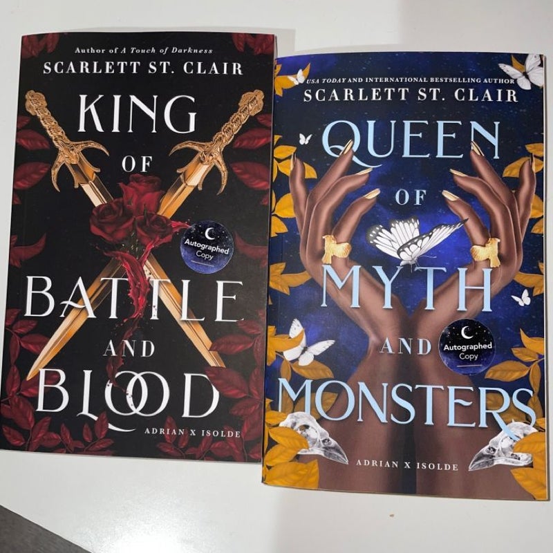 King of Battle and Blood & Queen of Myth and Monsters SIGNED