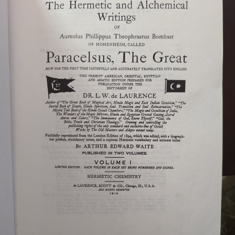 Hermetic and Alchemical Writings of Paracelsus