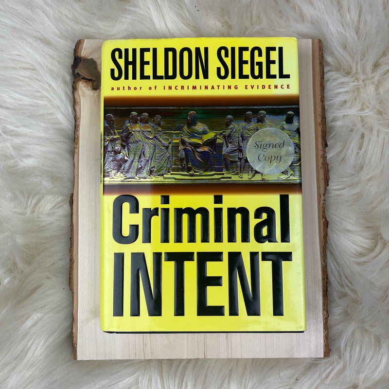 Criminal Intent - Signed