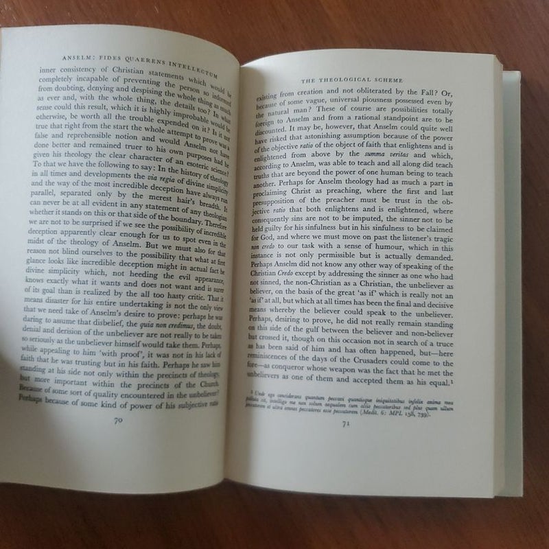 Anselm: Fides Quaerens Intellectum (First English Edition)