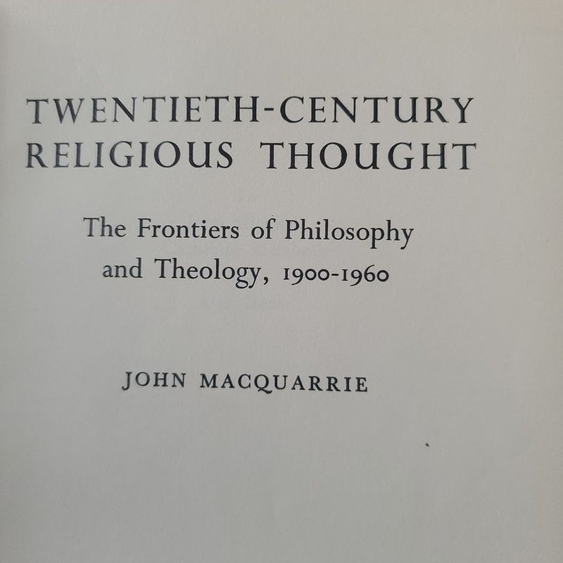 Twentieth-Century Religious Thought (First Edition)