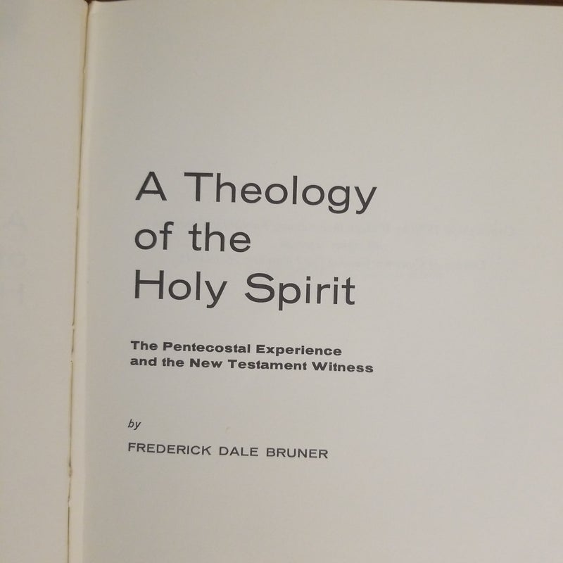 A Theology of the Holy Spirit 