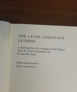The Later Christian Fathers 
